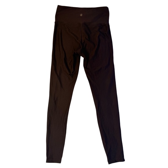 SO Womens High Waisted 7/8 Leggings Set Tan Crossover Twist & Black Small 2PK - Picture 5 of 16